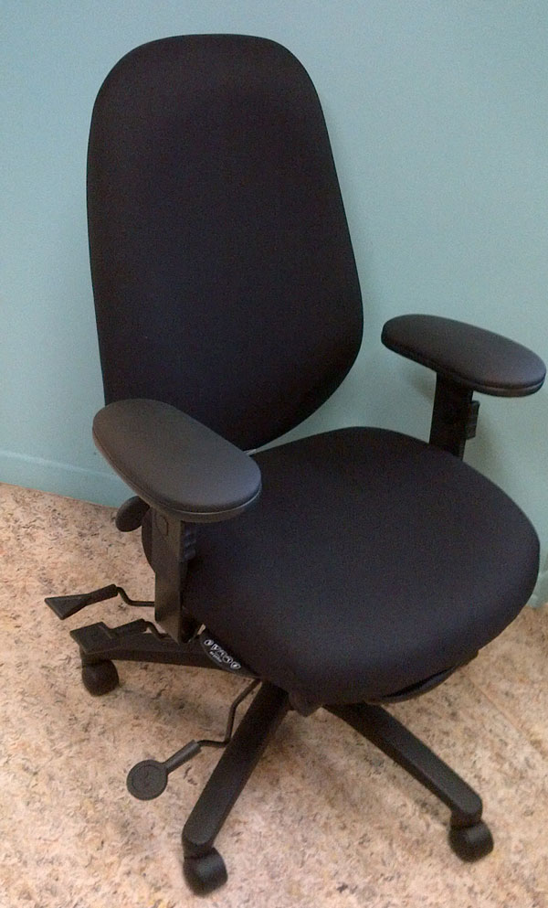 Chaise ergonomique longues manettes d'ajustement